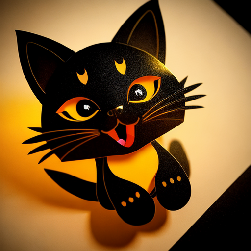 cute black cat stiker